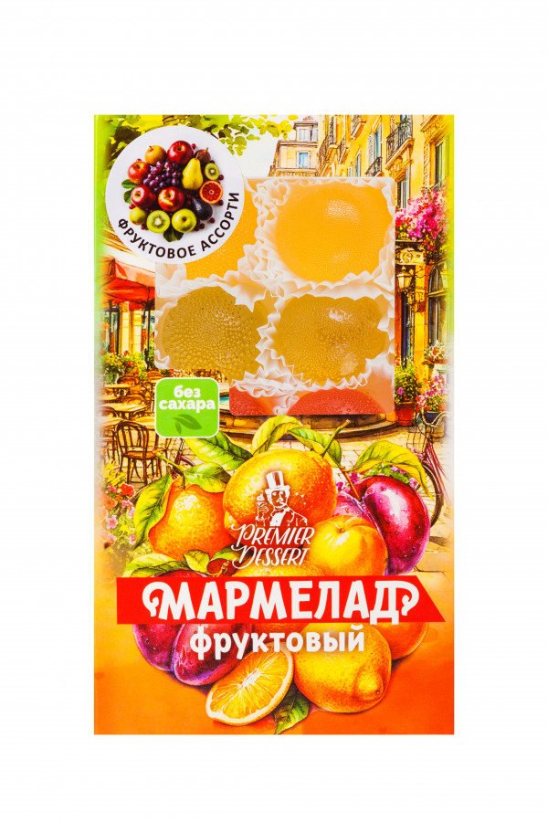 №2 Мармелад Премиум Десерт ФРУКТОВЫЙ (ананас, яблоко, гранат) 200г    в Алапаевске