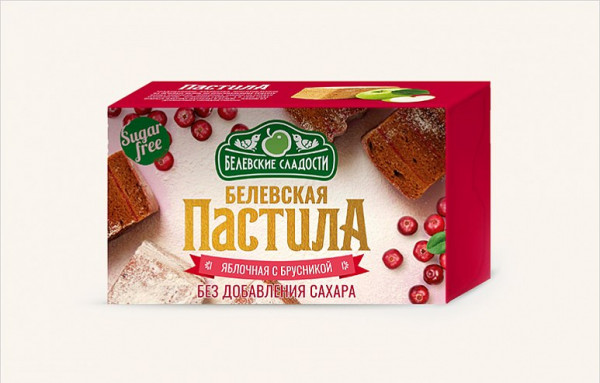 №2 Пастила  200г диетическая с КЛЮКВОЙ, НОВЫЙ ФОРМАТ (4*50г)    в Алапаевске