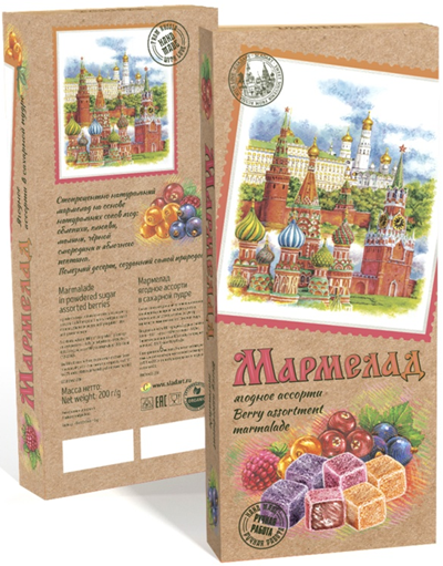  Сладарт Мармелад Ассорти ягодное в сахарной пудре, 200г    в Алапаевске