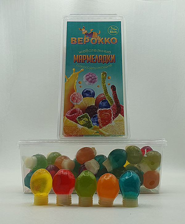 №2 Жевательный мармелад Лампочки, 250г      в Алапаевске