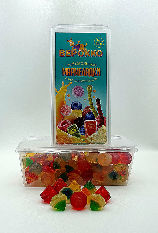 №2 Жевательный мармелад Самоцветы, 250г      в Алапаевске